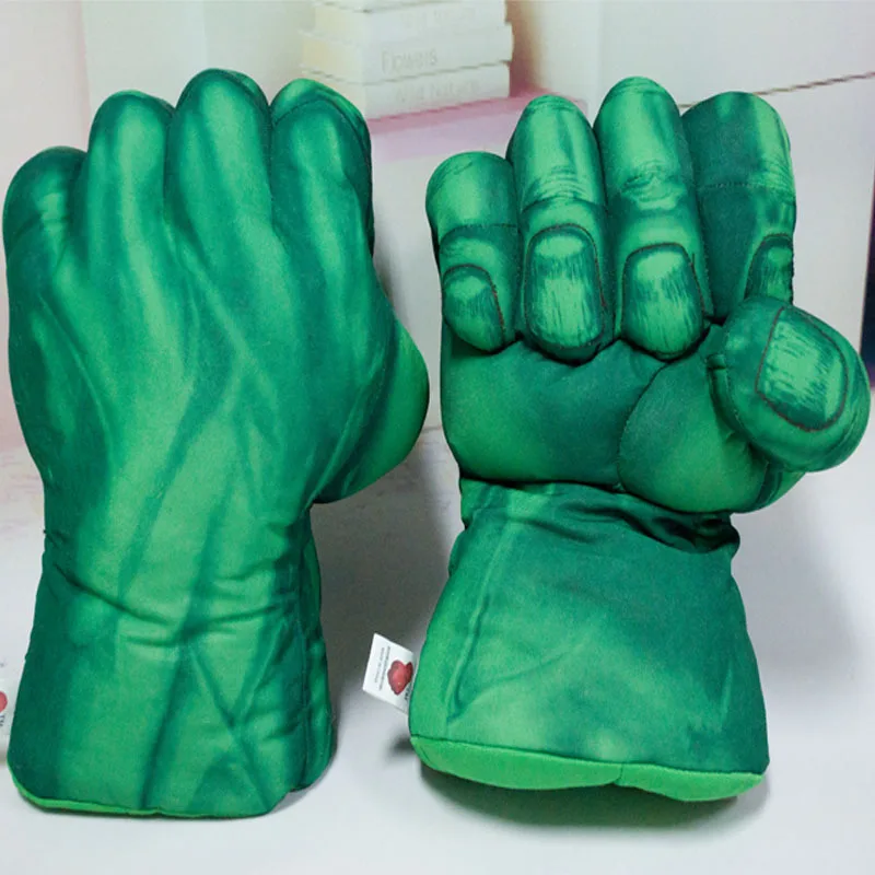

Marvel Spider-Man Avengers Endgame The Incredible Hulk Boxing Plush Toys Green Gloves Giant Fists Boxing Gloves Boy Gift 28cm