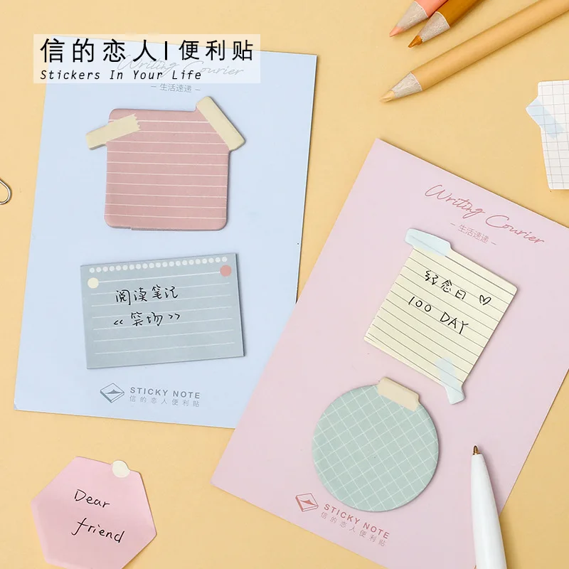 

1set Memo Pads Sticky Note Life courier Paper notepad Daliy Scrapbooking Stickers Office School stationery Bookmark