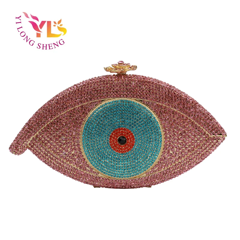

Eye Clutches Luxury Diamond Event Evening Clutch Bag Designer Eye Design High Quality Crystal Evening Factory Direct YLS-FULL01