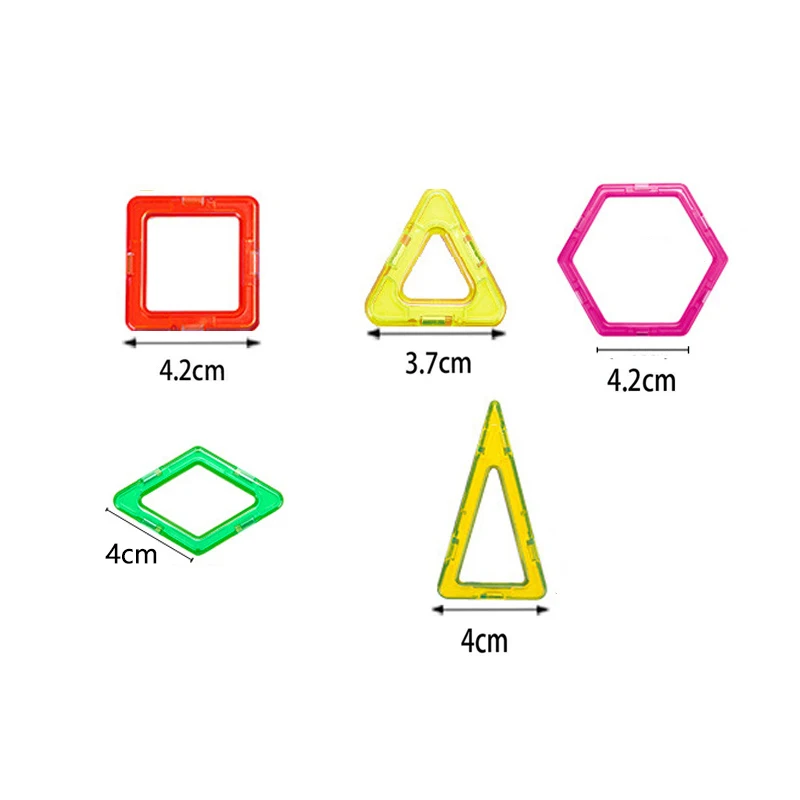 32 шт маленькие магнитные детали квадратный треугольник шестигранный Магнитный конструктор Сделай Сам модельные блоки для детей