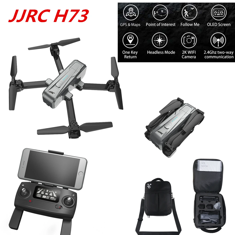 

Foldable Quadcopter JJRC H73 GPS RC Drones With 1080P 2K 5G WiFi HD Camera Follow Me RC Drone Carry Bag VS Z5 F11 Toys