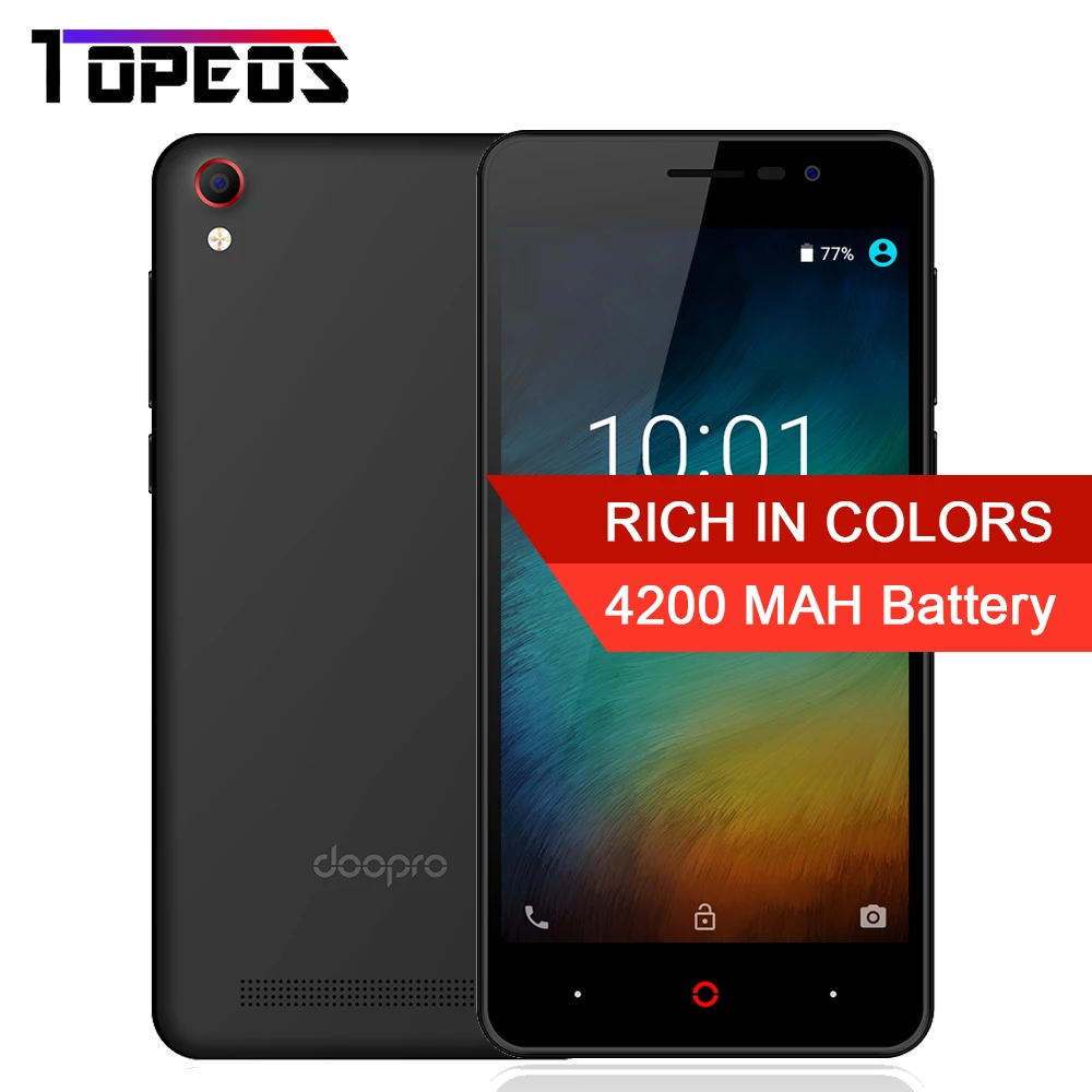 Doopro P3 5.0 inch 5MP MTK6580 Quad Core Android 6.0 Mobile Phone 1GB RAM 8GB ROM 4200mAh Battery 3G Smartphone