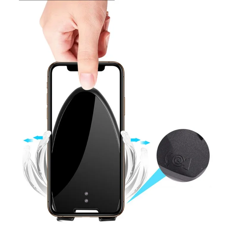 

Universal Infrared Sensor Windshield Dashboard Mount Air Outlet Car Phone Holder Charger Black