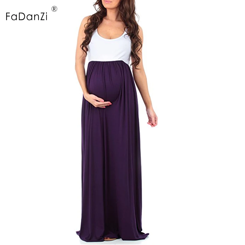 2018summer pregnant women dress round neck long solid color shooting skirt pregnancy clothing maternity skirt for pregnant women 2018summer pregnant women dress round neck long solid color shooting skirt pregnancy clothing maternity skirt for pregnant women