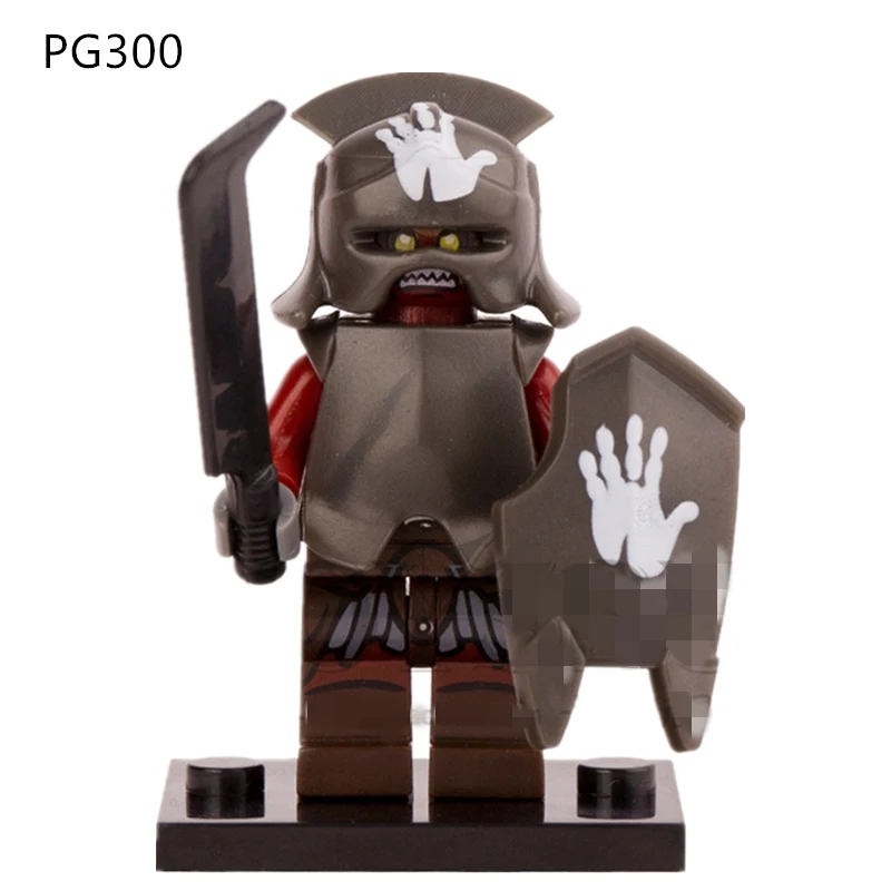 

The Lord of the Rings Hobbit Uruk-Hai with Helmet Witch-King Mordor ORC minifig Assemble Building Blocks Kids Toys Gifts