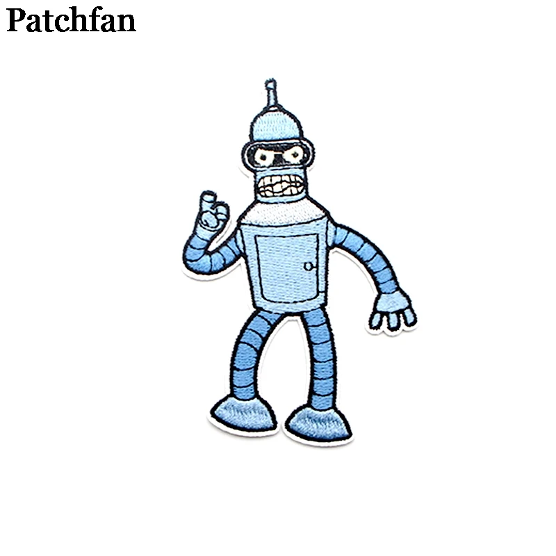 

Patchfan Futurama applique patches iron on para shirt bag clothes jacket cap embroideried sticker clothing dress badges A2092