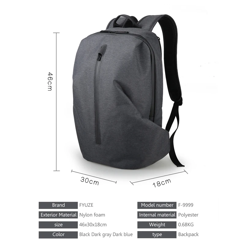 dunkles Dieb Laptop Kapazität Für Reise Männer Rucksäcke Neue blau Anti Teenager Schwarzes Riesige Computer Wasserdicht Freizeit 17 Rucksack Fyuze Männlichen Grau Zoll wRqC6AA