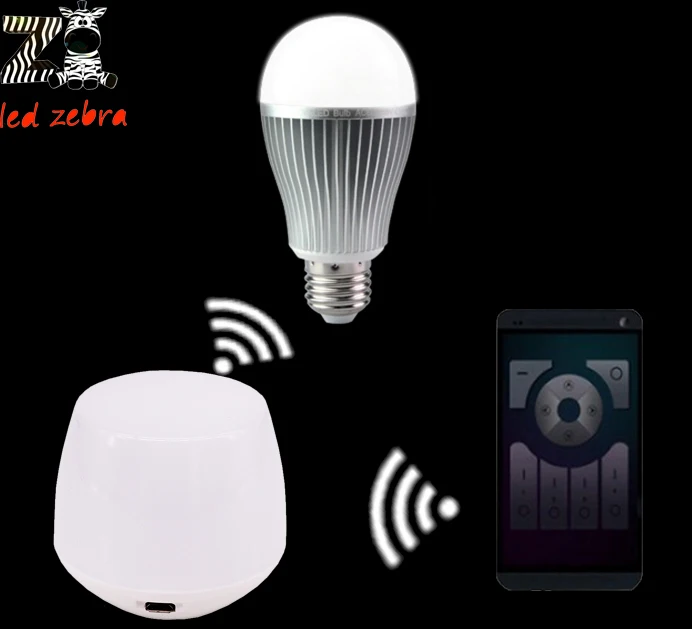 

AC85-265v mi.light 2.4G E27 9w led bulb cw ww led lamp,wireless rf wifi box led controller for cw ww led bulb free shipping