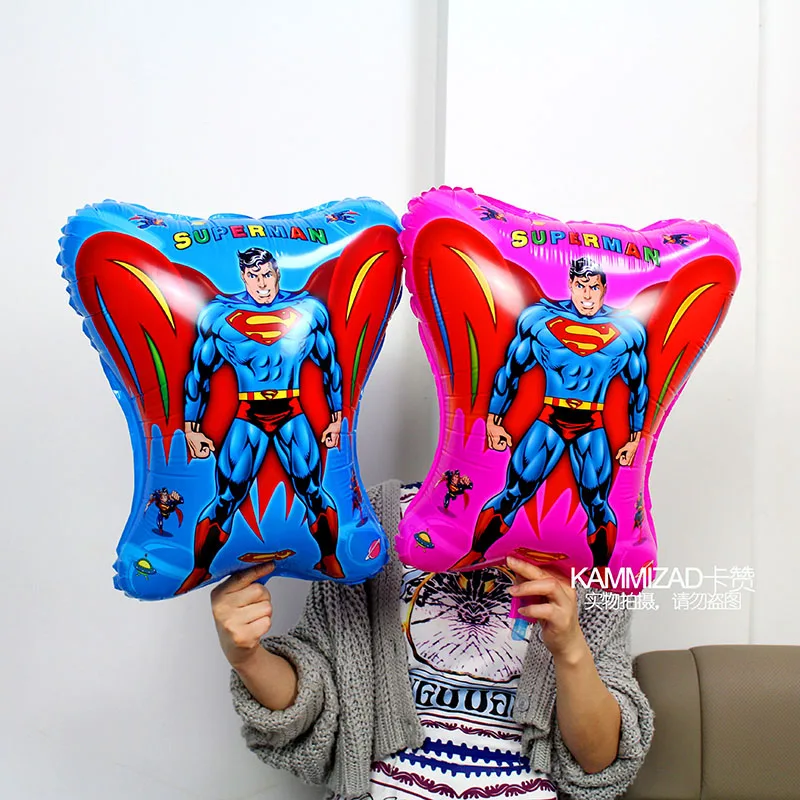 

100pcs/lot Birthday Superman helium balloons Hero Cartoon ballon for Birthday decoration Toys for Kids Boys Party supplies