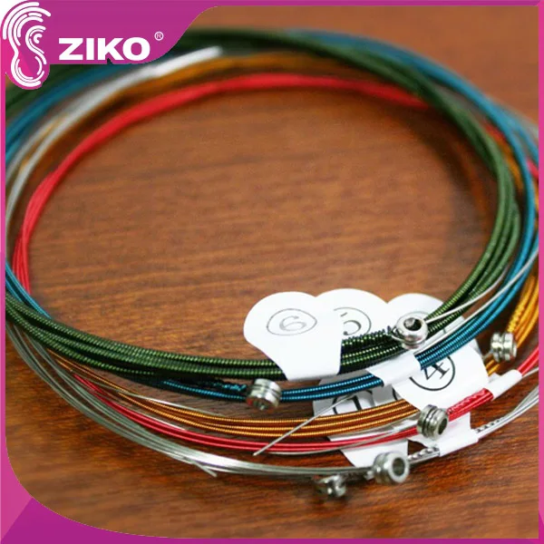 

Ziko DPA-028C Colored Coated Colorful Classical Guitar Nylon Strings, Silver Wound, Medium Tension