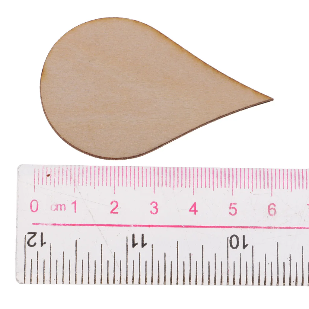 Wooden MDF Drop Shapes Craft Blank Wood Embellishment for Scrapbooking Wedding Party Baby Feet Christmas Decorations DIY
