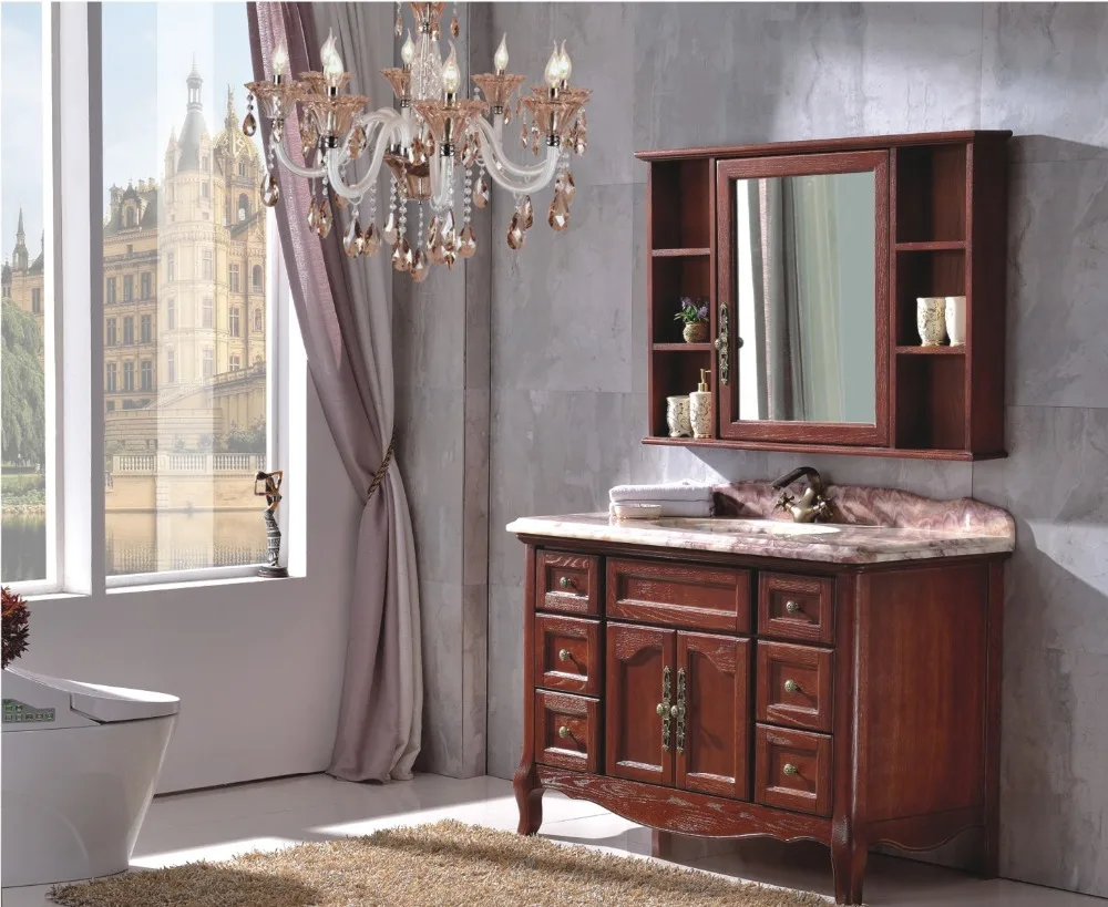 New Design Italian Style Wood Bathroom with Mirror 0281 B 6004