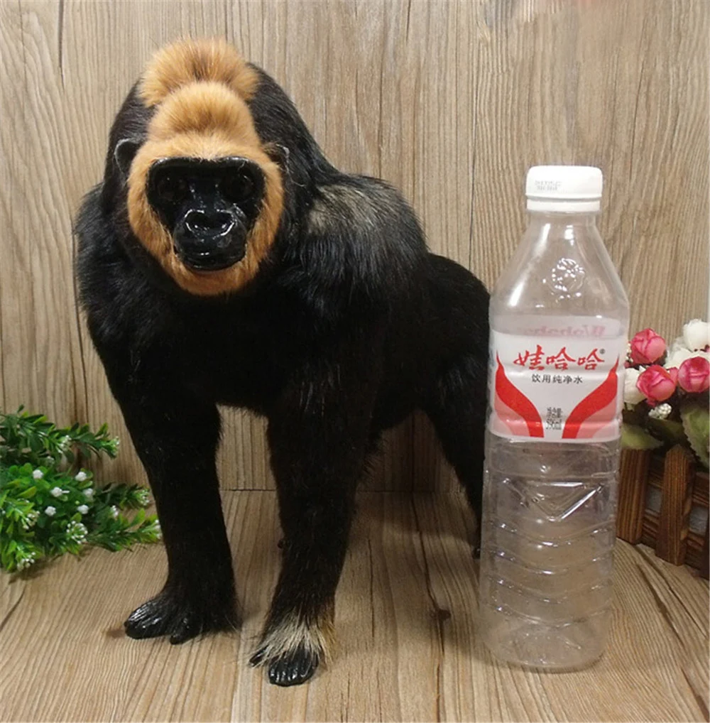 Имитация животных плюшевый орангутан Игрушка Кукла Реалистичная ручная работа пластик и мех обезьяна модель подарки для детей 29x15x28cm
