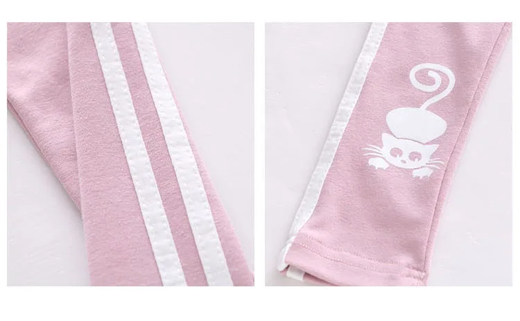 cat character kids skinny full length black pink pencil girls leggings girl pants school 2017 spring autumn children clothing 4 5 6 7 8 9 10 11 12 13 14  years old little big teenage girls children trousers girls tight pants (3)