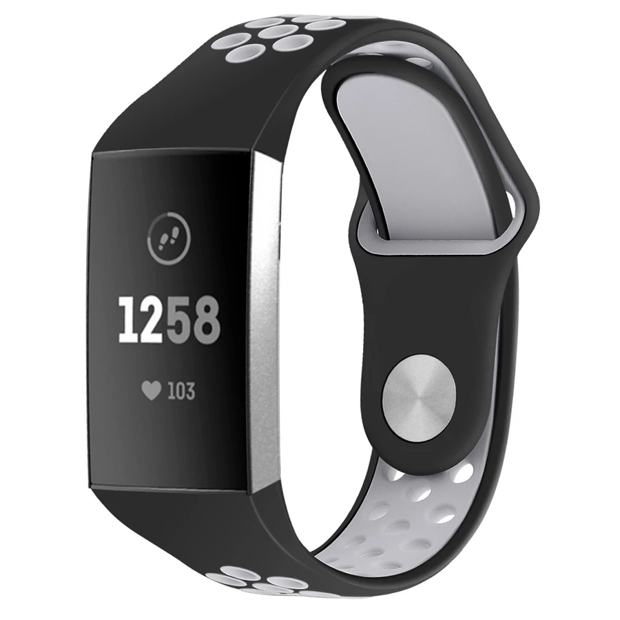 

Strap for Fitbit Charge 3 Smart Bracelet Replacement Watch Band Double color Silicone Men Women Smartwatch Accessories
