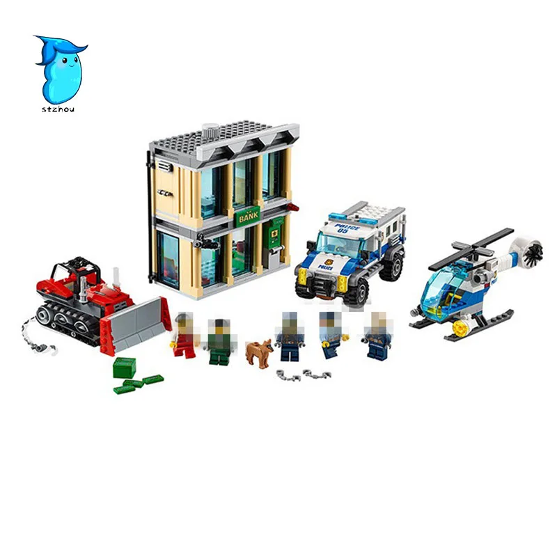 

StZhou 39055 591Pcs City Series Bulldozer Break-in Lele Building Block With Compatible Brick Toy