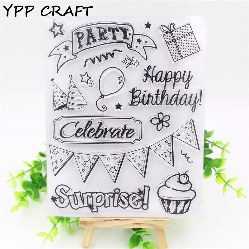 Ypp クラフトハッピーバースデー透明なクリアシリコンスタンプ シール Diy スクラップブッキング フォトアルバム装飾クリアスタンプ 759 Clear Stamps Transparent Clear Silicone Stampclear Silicone Stamp Aliexpress