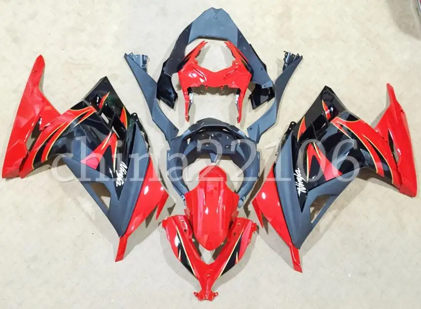 3 подарка впрыск Abs Обтекатели комплект подходит для kawasaki EX300 2013 Ninja300 13 14 15 16 EX 300 Кузов Набор красный черный