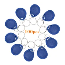 100 шт./лот кольцо для ключей TK4100 125 кГц RFID карты для контроля доступа к двери EM брелок для ключей RFID Брелки