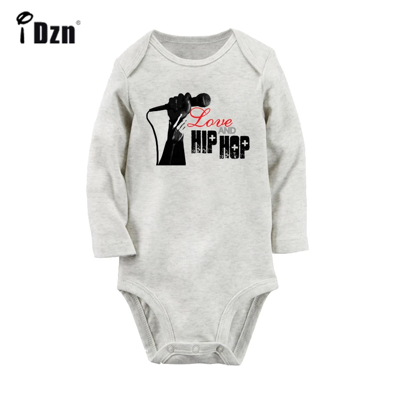 Cool Street Hip Hop Boy Silhouette love ONYX Design Newborn Baby Bodysuit Toddler Long Sleeve Onsies Jumpsuit Clothes |