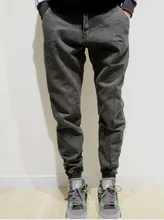 Upon male tide brand jeans pants feet size Haren pants pants black closed cone