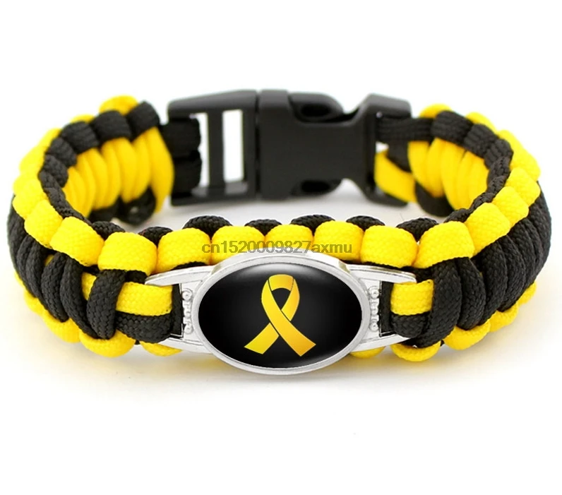 200PCS Breast Cancer Awareness Paracord Bracelets Survival Bracelet