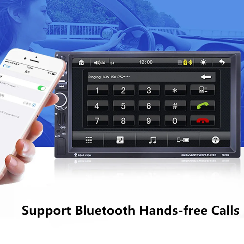 

For GPS Navigation HD Double 2 DIN Car Stereo MP5 Player Bluetooth Radio In Dash+Cam 2019 New Arival Hot Dropshipping 3.11