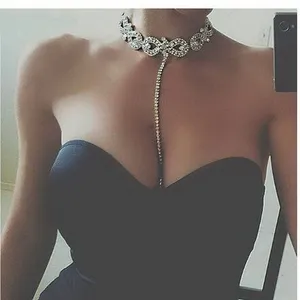 Rainbery Rhinestone Choker Necklace Long Face Necklace 2018 Choker Necklace Women Chocker Body Jewelery Rainbery Rhinestone Choker Necklace Long Face Necklace 2018 Choker Necklace Women Chocker Body Jewelery