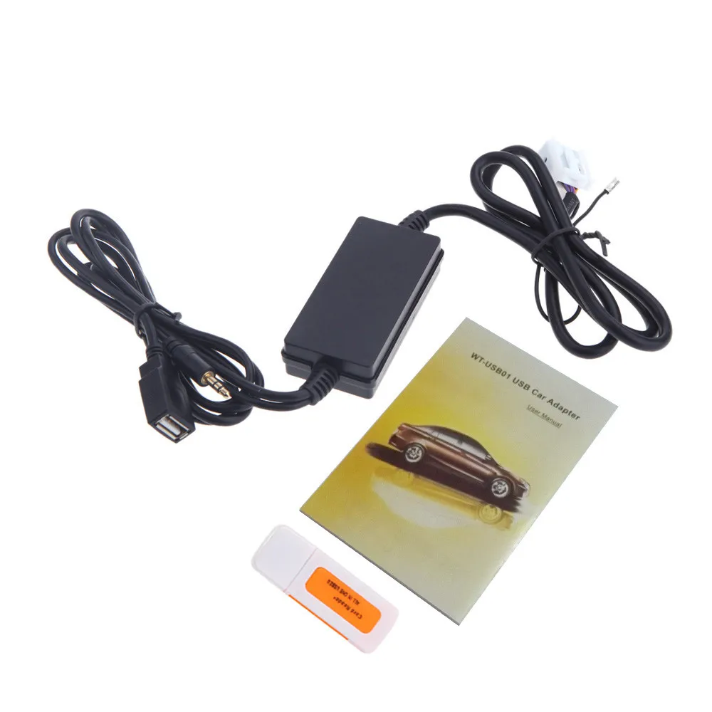 Авто 12Pin USB SD карта Aux-in адаптер MP3 плеер Радио Интерфейс для VW Polo Jetta Passat Golf GTI Touran Audi A4 Skoda Seat