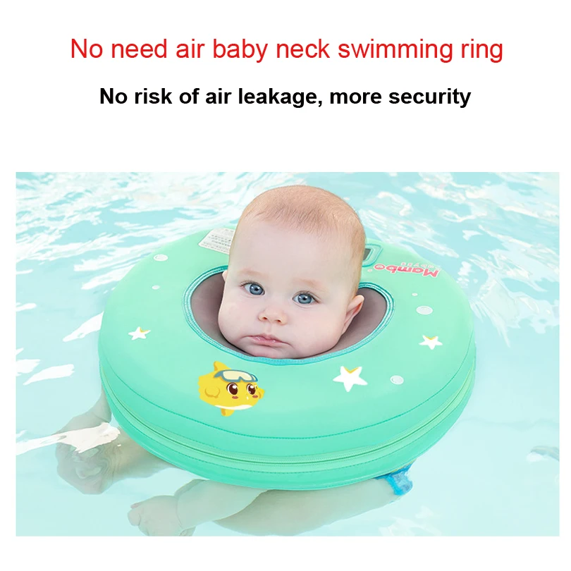 New Safer Baby Neck Swim Ring Circle Non-Inflatable Baby Neck Float for 0-12month Newborn Swim Trainer Swimming Pool Accessories