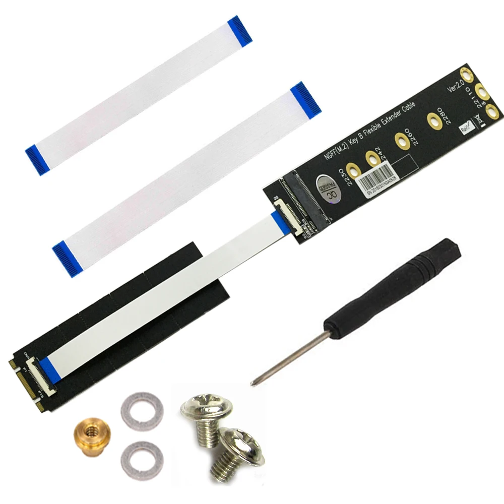 Кабель удлинитель Riser NGFF M.2 Key B SATA SSD адаптер карта PCI E кабель для 2230 2242 2260 2280