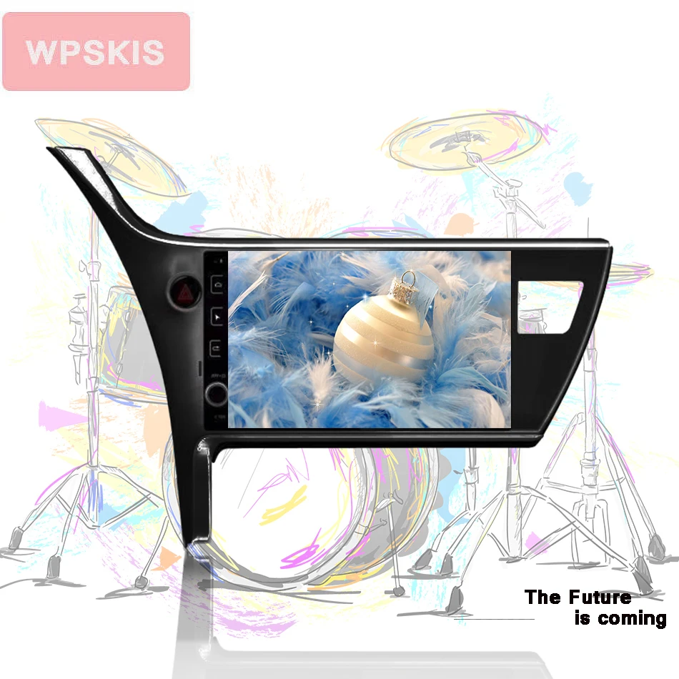 Top HD 1024*600 ips android 9.0 car radio audio stereo music pc tablet headunit for Toyota corolla 2017 2018 accessory dab dvr cam 1