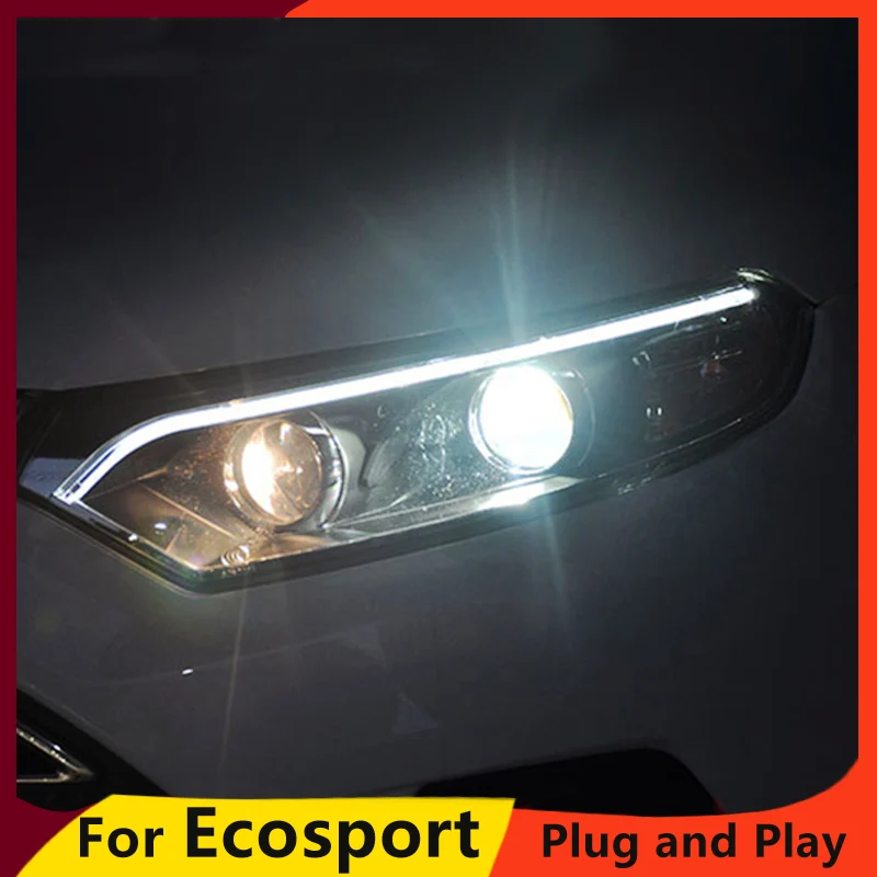KOWELL Car Styling for Ford Ecosport Headlights 2014 2017 Ecosport LED