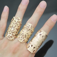 Ornate 3 Budded Cross Filigree Lace Flower Cut Out Stack Band Anel Rings For Women Jewelry Vintage Anillos Bague Wedding Biker