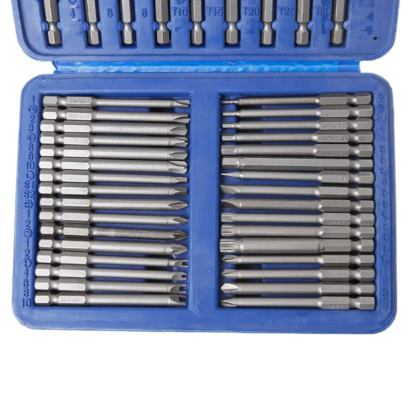 

Extra Long Screwdriver Bit Set Hex Star Slotted Screwdrivers Tool Kit