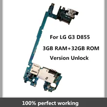Для LG G3 D855 32GB оригинальная материнская плата Заводская разблокированная материнская плата с полными ЧИПАМИ Android OS системная логическая плата