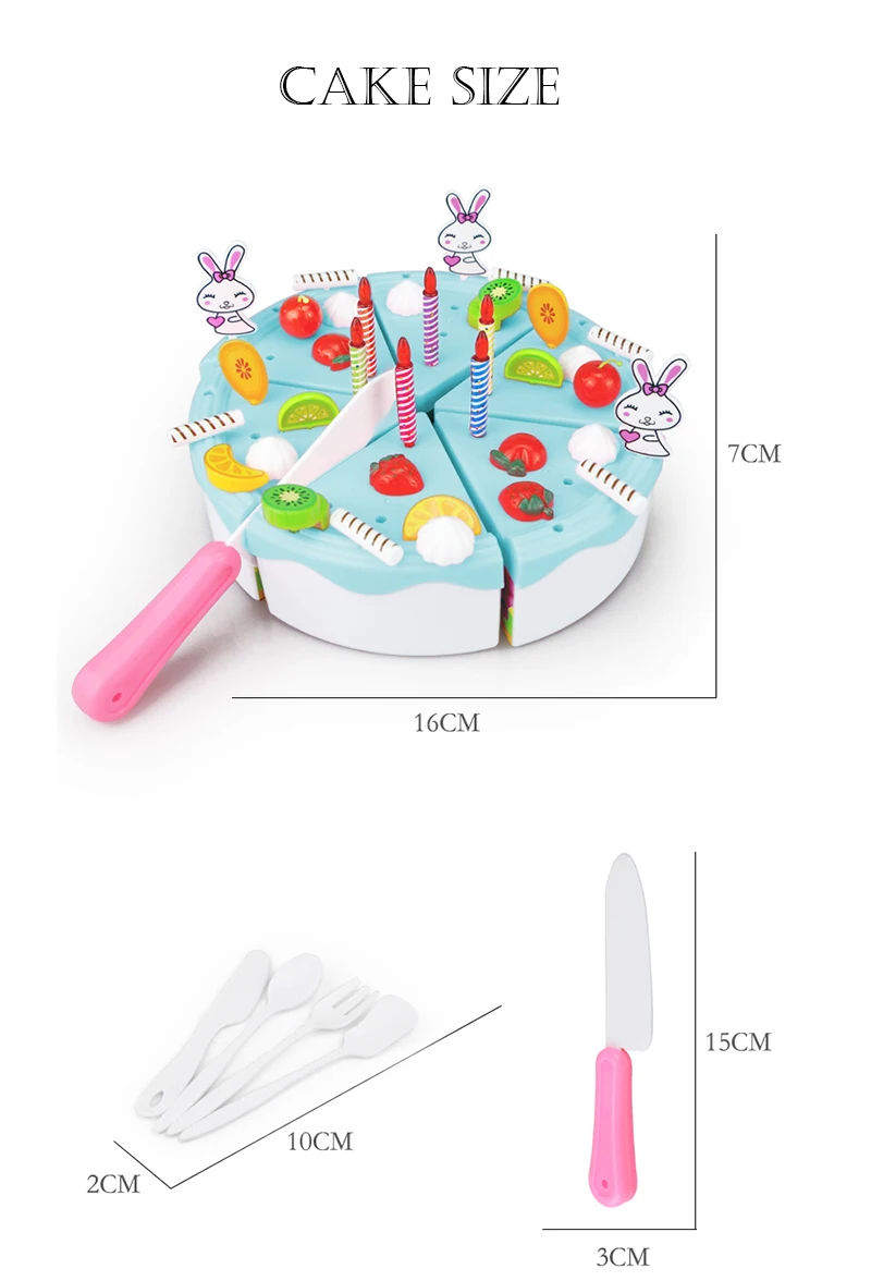 46-67 шт. ролевые игры торт на день рождения резка фрукты игрушка DIY Кухня Еда Cocina De Juguete игровой дом подарок для детей Дети Девочка