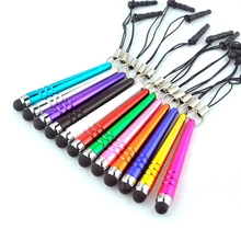 10 шт./лот хорошее качество Универсальный Длинный емкостный экран ручка-стилус для смарт сотовые телефоны, планшеты ручки с пылевыми заглушками