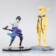 WVW 21CM Hot Sale Anime Heroes Naruto Sasuke Model PVC Toy Action Figure Decoration For Collection Gift Free shipping