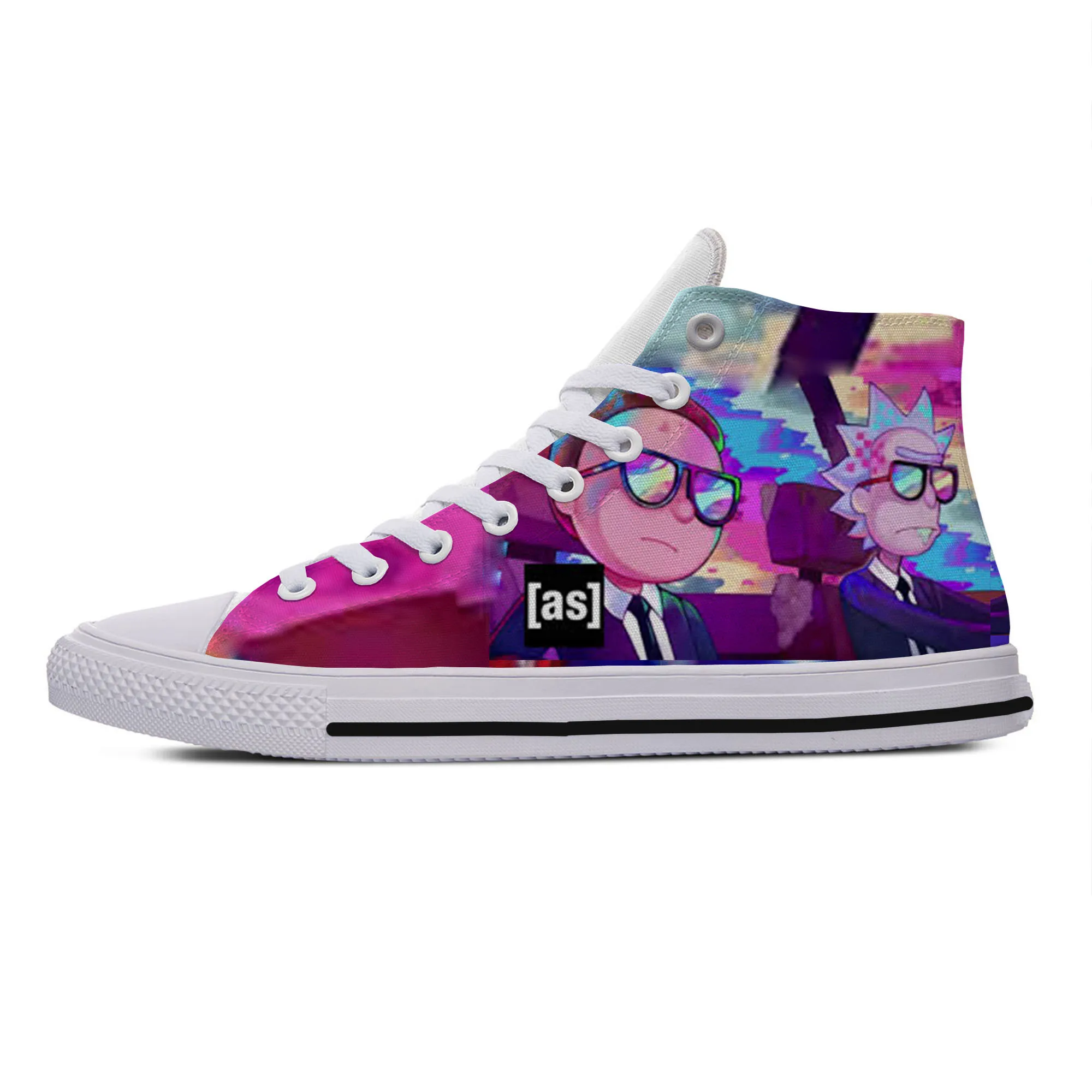 

2019 Hot Cool Fashion High New Summer Sneakers Handiness Casual Shoes 3D Printed Cartoon For Men Women Funny Rick and Morty
