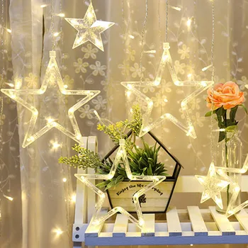 

Led Star Fairy Lights Star String Lights Garland Led Curtain Wedding/home/party/garden/birthday Decoration Lighting#ts5