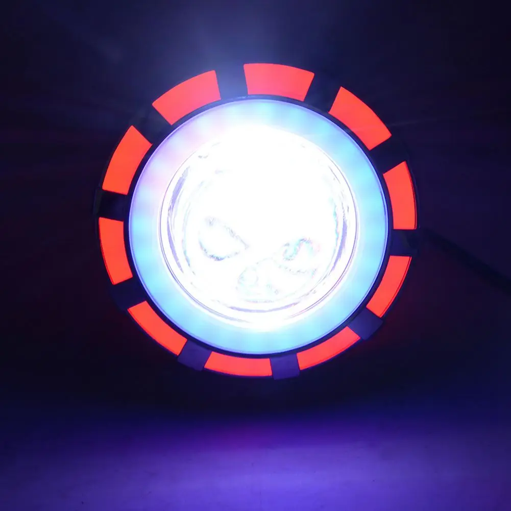 

Motorcycle Projector Headlight Double Angel Devil Eye Led Driving Light 30W 1200Lm 200000H