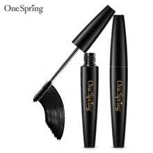 Один Весна 3D Волокно Тушь для ресниц Макияж ресниц Черный Водонепроницаемый двойной Тушь для ресниц объем Макиллаж завивки ресниц для Для женщин