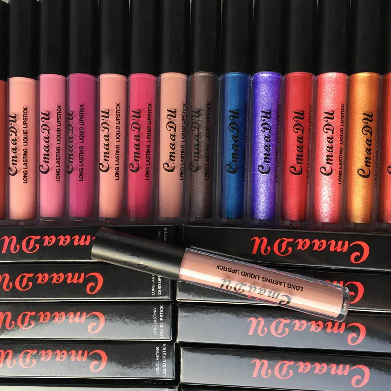 CMAADU Matte Lipgloss Sexy Liquid Lip Gloss Matte Long Lasting Waterproof Cosmetic Beauty Keep 24 Hours Makeup Lipgloss TLSM2