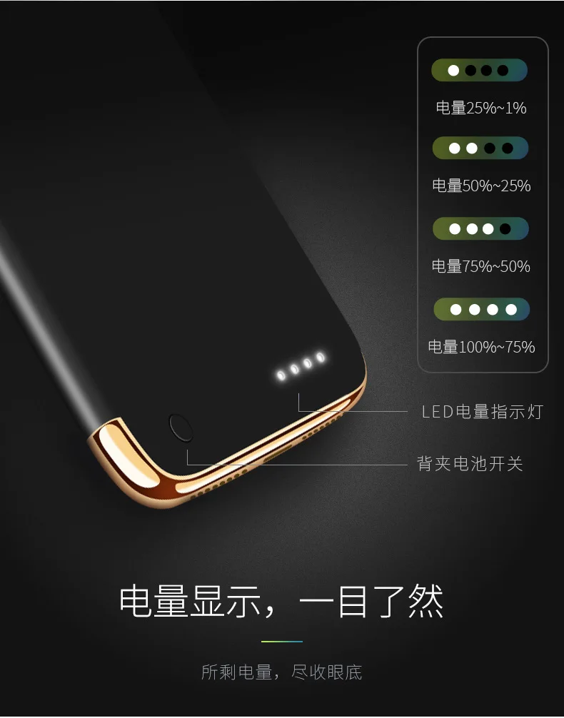 Оригинальный ABV резервный внешний аккумулятор чехол для iPhone 6/6s/7 plus портативный