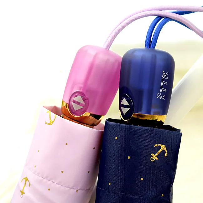 

TOP rainbow umbrella Mediterranean anchors full Automatic Anti UV anime umbrella 3 fold sunshade Umbrella Women novelty items