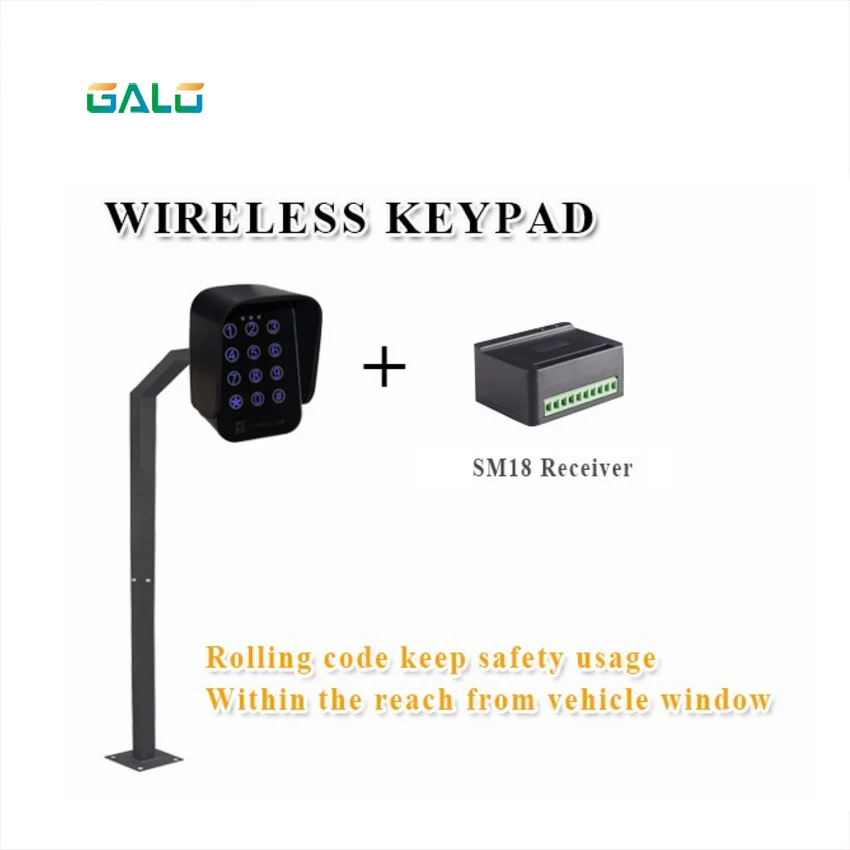 GALO Touch panel wireless keypad for swing gate opener / 500kg PKM sliding gate opener