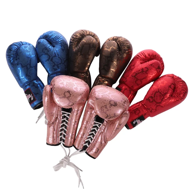 10oz 8oz 12oz Pink Bling Python Pattern Boxing Dragon Gloves Twin Women