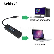 High speed 3 Ports USB 3.0 Hub 10/100/1000 Mbps To RJ45 Gigabit Ethernet LAN Wired Network Adapter Converter For Windows Mac