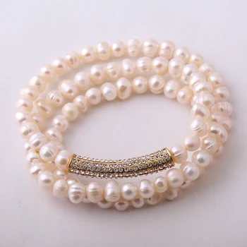 

New Design Fashion Crystal Armband Made By Pearl Bracelet bangle